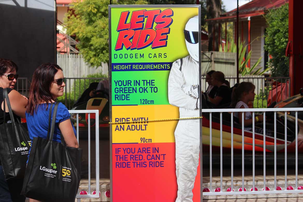 Dodgem Car safety sign